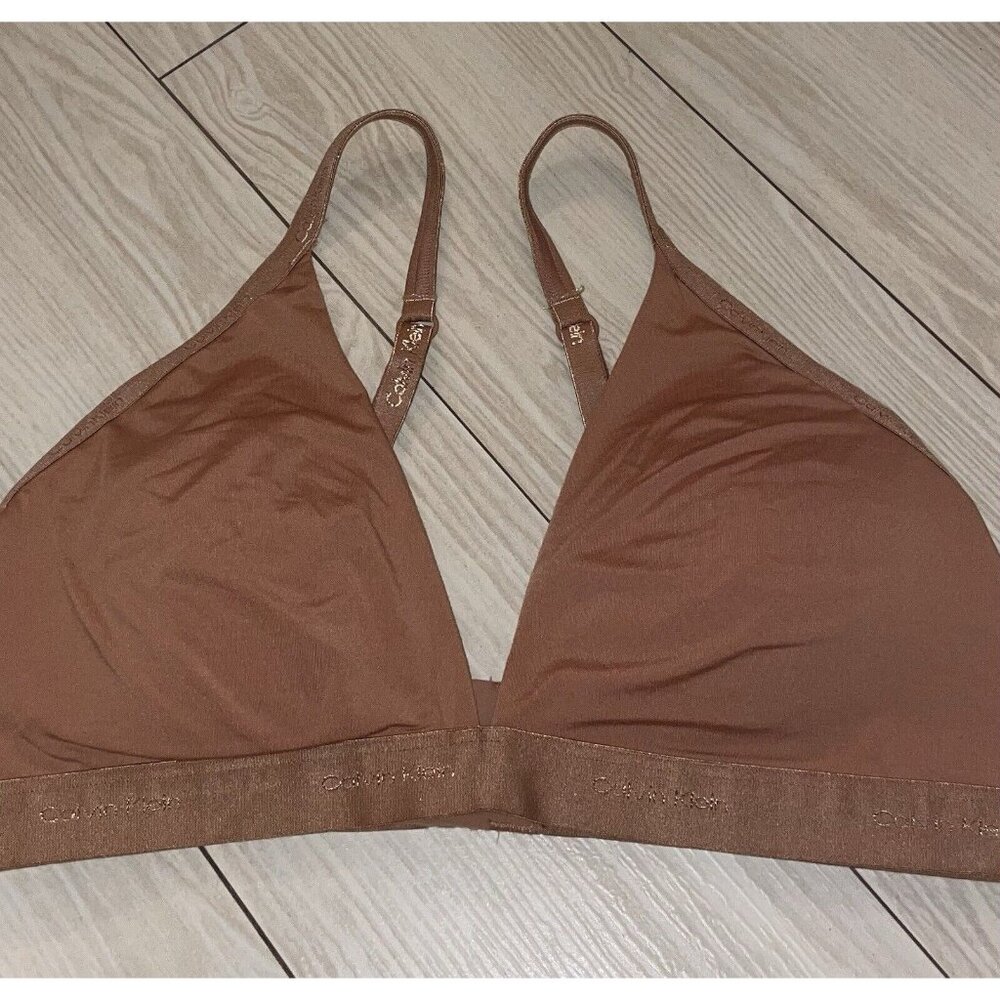Calvin Klein QF6758 Form to Body Lightly Lined Bra WF Womens L Large Brown - Picture 3 of 7